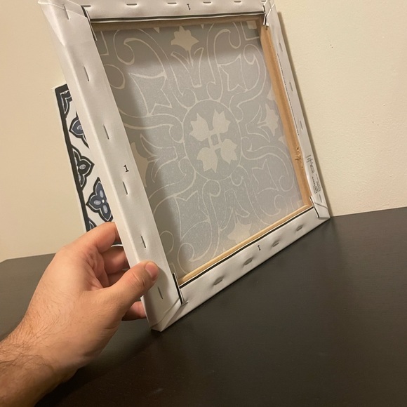 IKEA PJÄTTERYD Cobalt Blue Canvas Tile Set of 4 - Picture 2 of 7